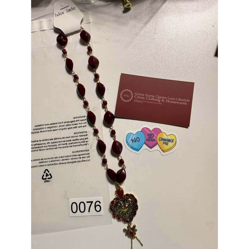 Women's Unbranded Red Beaded Necklace from vendor for Free People and Anthropo